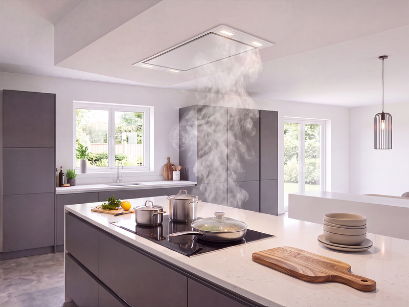 Victory Horizon 900 CFM Double Blower Ceiling Mount Range Hood