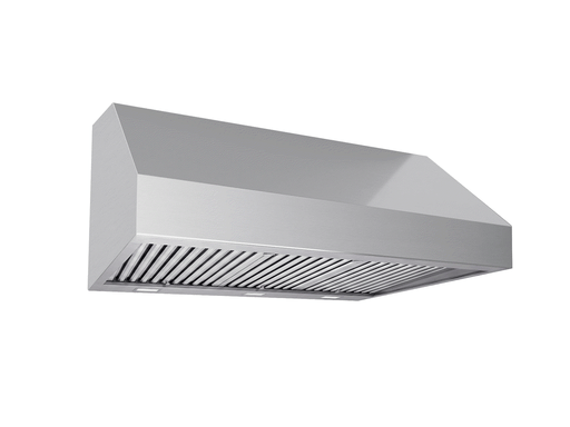 VICTORY Hurricane 48 inch 1200 CFM under cabinet range hood with stainless steel construction showing baffle filters and LED lights