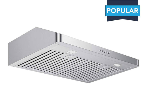 36 Inch 600 CFM Under Cabinet Range Hood Victory Luna stainless steel kitchen ventilation