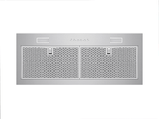 Underside view of Victory Q1 30 Inch 600 CFM Range Hood with bright LED task lighting and two stainless steel honeycomb filters