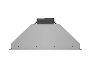 Rear view of Victory Q1 insert with durable stainless steel housing and powerful 600 CFM motor for built-in kitchen cabinet installation