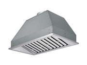 Angled view of Victory Q2 30 Inch Range Hood Insert with sloped housing and stainless steel baffle filters