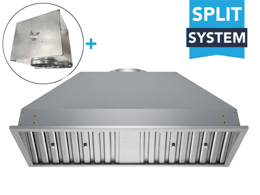 36 Inch Range Hood insert VICTORY Q2 with remote blower split system design, moving the motor away for quieter kitchen ventilation
