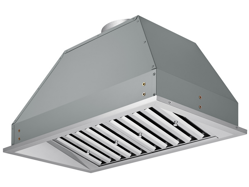 Angled exterior view of the VICTORY Q2 showing the heavy-duty 19-gauge stainless steel canopy and top-vent exhaust port