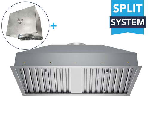 36 inch range hood insert with stainless steel filters and dimmable LED lights