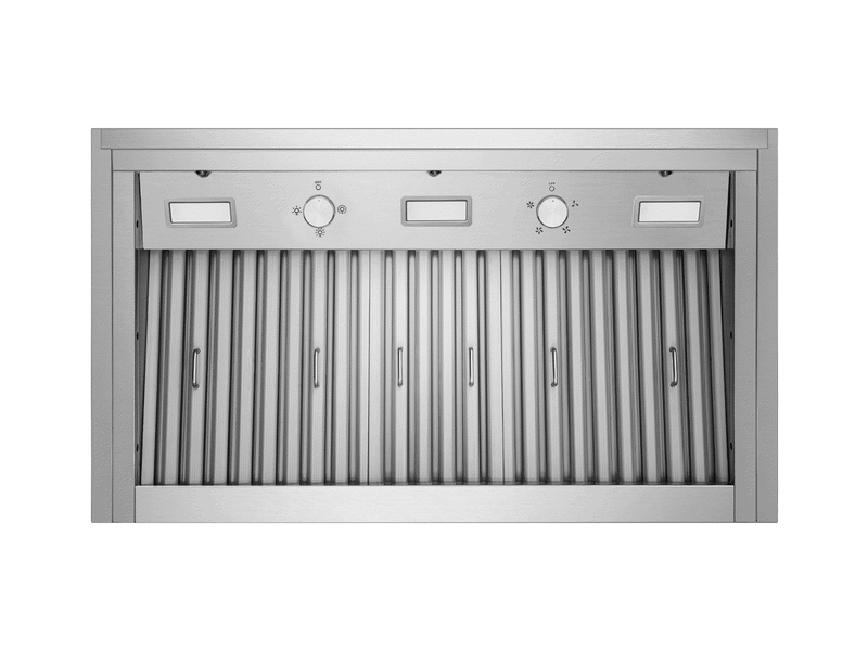 36 Inch 900 CFM Range Hood Insert stainless steel ventilation unit with double blower and LED lights