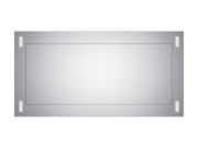 Bottom profile of the VICTORY Sunset stainless steel ceiling ventilation unit showing four modern LED lights