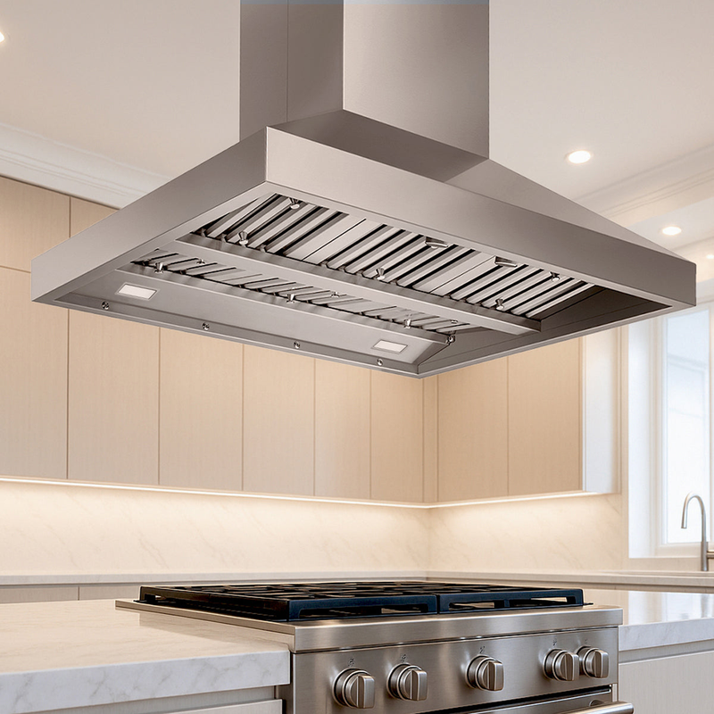 42 Inch Island Range Hood 750 CFM - VICTORY Twister Island