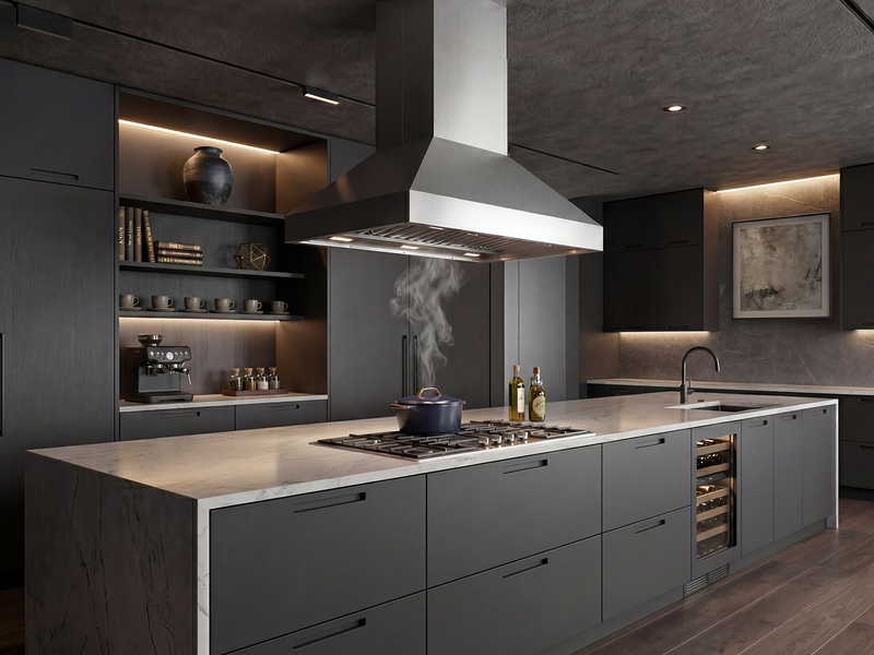 36 Inch Island Range Hood 1200 CFM - VICTORY Twister MAX Island