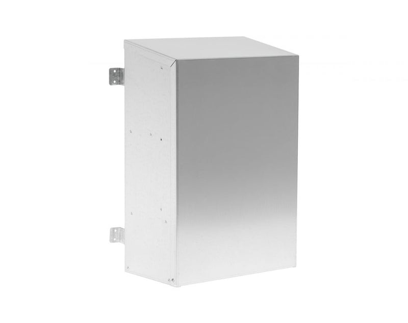 600 CFM outdoor wall blower metal housing unit isolated on white background