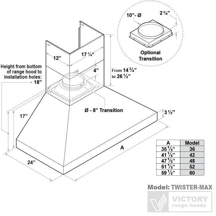wall mount range hood 60" 1000 CFM chimney hood